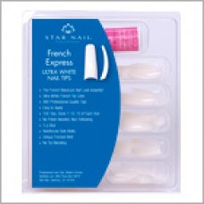 French Express White Nail Tips Mini Pack of 100 Tips