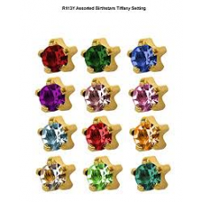 Studex Birthstars Assorted Gold 12/pk - Mini