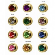 Mini Birthstones Gold 12pk